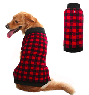 dog plaid sweater dog sweater